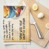 アメリカンパンケーキレシピ キッチンタオル (四つ折り)