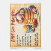 アメリカンパンケーキレシピ キッチンタオル (縦)