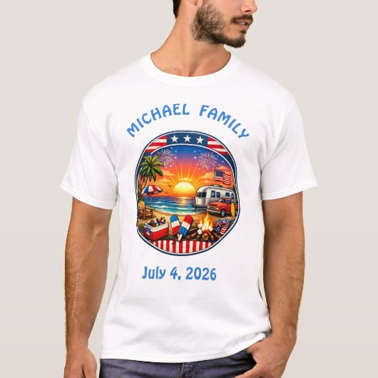 アメリカンパーティーのおそろいTシャツ Tシャツ (正面)