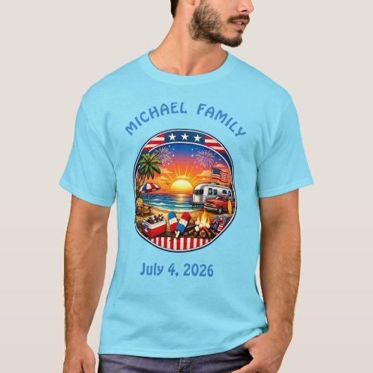 アメリカンパーティーのおそろいTシャツ Tシャツ (正面)
