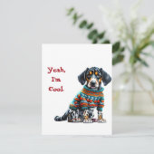 アメリカンヒョウ犬の醜いセータークリスマスカード シーズンカード (スタンド正面)