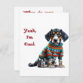 アメリカンヒョウ犬の醜いセータークリスマスカード シーズンカード (正面/裏面)