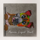 アメリカンヒョウ犬みにくい顔ジグソーパズル ジグソーパズル (横)