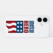 アメリカンヒーロー軍隊退役軍人 iPhone 16ケース (裏面横)