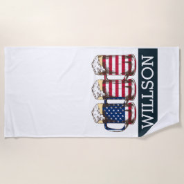 アメリカンビアファミリー名 ビーチタオル