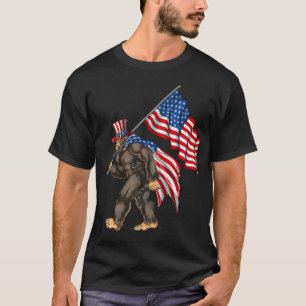 アメリカンビッグフット花火7月4日サスカッチ Tシャツ