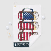 アメリカンビールがパーティー背景 ゴルフタオル (インサイチュ)