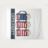 アメリカンビールがパーティー背景 タペストリー (正面(横))