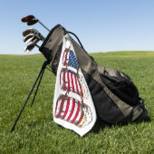 アメリカンビールゴルフタオル ゴルフタオル (グリーン)