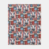 アメリカンピグファームフォークアート フリースブランケット (正面)