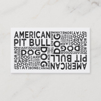 アメリカンピットブルタイポグラフィ 名刺