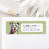 アメリカンピットブルテリアードッグ差出人住所ラベル ラベル (インサイチュ)