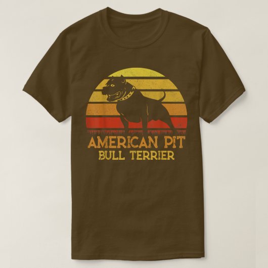 アメリカンピットブルテリア愛犬家パパマママファテ Tシャツ (デザイン正面)