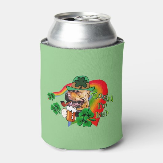 アメリカンピットブルテリアSaint patricks day 缶クーラー (缶正面)