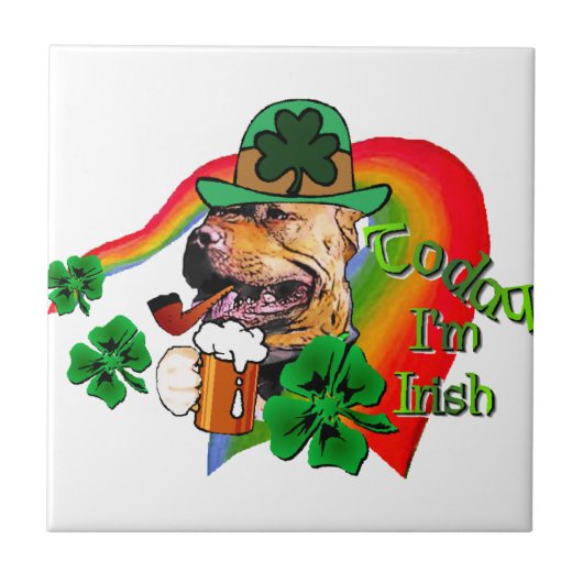 アメリカンピットブルテリアSt patricks タイル (正面)