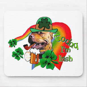 アメリカンピットブルテリアSt patricks マウスパッド