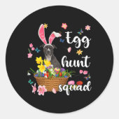 アメリカンピットブルハッピーイースターデイイースターカラフル ラウンドシール (正面)