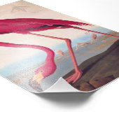 アメリカンピンクフラミンゴオードボンヴィンテージ蔵書票 フォトプリント            (角)