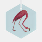 アメリカンピンクフラミンゴヴィンテージ ガラスオーナメント (裏面)