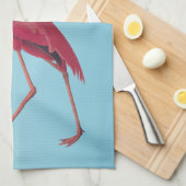 アメリカンピンクフラミンゴヴィンテージ キッチンタオル (四つ折り)