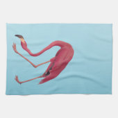 アメリカンピンクフラミンゴヴィンテージ キッチンタオル (横)