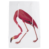 アメリカンピンクフラミンゴヴィンテージ ミディアムペーパーバッグ (裏面)