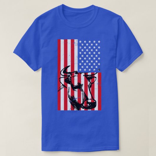 アメリカンファマーギフト牛農家牛 Tシャツ (デザイン正面)