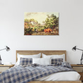 アメリカンファームシーン キャンバスプリント (インサイチュ (寝室))