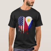 アメリカンフィリピン伝統月報フィリピン国旗 Tシャツ (正面)