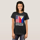 アメリカンフィリピーノフィリピン伝統USA国旗Phili Tシャツ (正面フル)