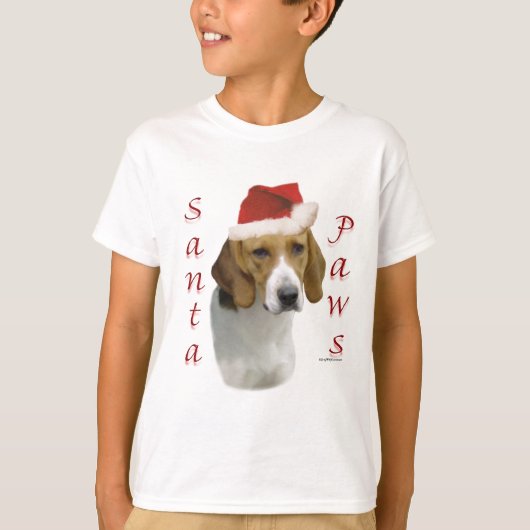 アメリカンフォックスハウンドサンタポーズ Tシャツ (正面)