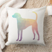 アメリカンフォックスハウンドジオパターンシルエットパステル クッション (ブランケット)