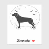 アメリカンフォックスハウンドッグ – ハロウィンムーンシルエット シール (シート)