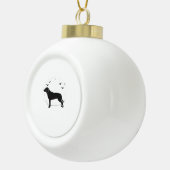 アメリカンフォックスハウンドッグ – ハロウィンムーンシルエット セラミックボールオーナメント (右)