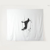 アメリカンフォックスハウンドッグ – ハロウィンムーンシルエット タペストリー (正面(横))