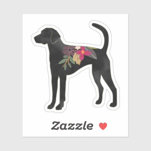 アメリカンフォックスハウンドブー犬ブリードシルエット シール (シート)