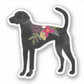 アメリカンフォックスハウンドブー犬ブリードシルエット シール (正面)