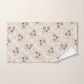 アメリカンフォックスハウンド赤ウォーカー可愛絵を描いドッグアート バスタオルセット (ハンドタオル)