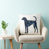 アメリカンフォーハウンドッグブラックウォーター色シルエット クッション (椅子)