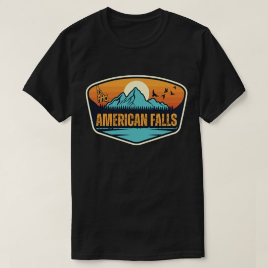 アメリカンフォールズ, アイダホ州 Tシャツ (デザイン正面)