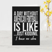 アメリカンフットボールおもしろいギフトアイディア カード (黄色い花)