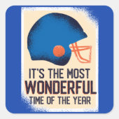 アメリカンフットボールおもしろい スクエアシール (正面)