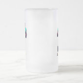 アメリカンフットボールすりガラス製マグカップ フロストグラスビールジョッキ (中央)