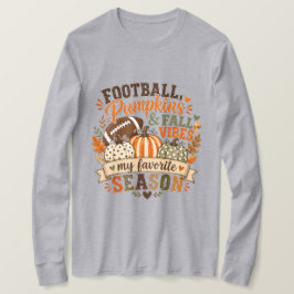 アメリカンフットボールとカボチャとオータムビブス Tシャツ