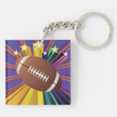 アメリカンフットボールのカラーレイズキーチェーン キーホルダー (裏面)