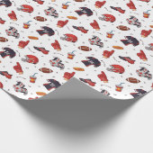 アメリカンフットボールのキットパターン ラッピングペーパー (角)