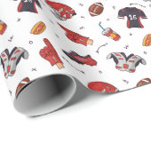 アメリカンフットボールのキットパターン ラッピングペーパー (ロールコーナー)