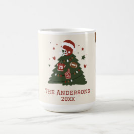 アメリカンフットボールのクリスマスグッズ コーヒーマグカップ