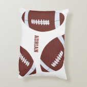 アメリカンフットボールのグリディロンパーソナライズされたボール アクセントクッション (裏面(縦))