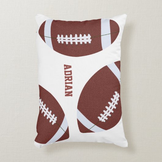 アメリカンフットボールのグリディロンパーソナライズされたボール アクセントクッション (正面(垂直))